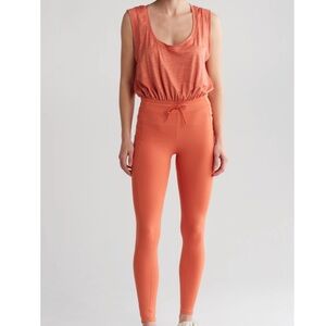 NWT! FP Movement by Free People Off to the Races Sleeveless Jumpsuit COPPER Med